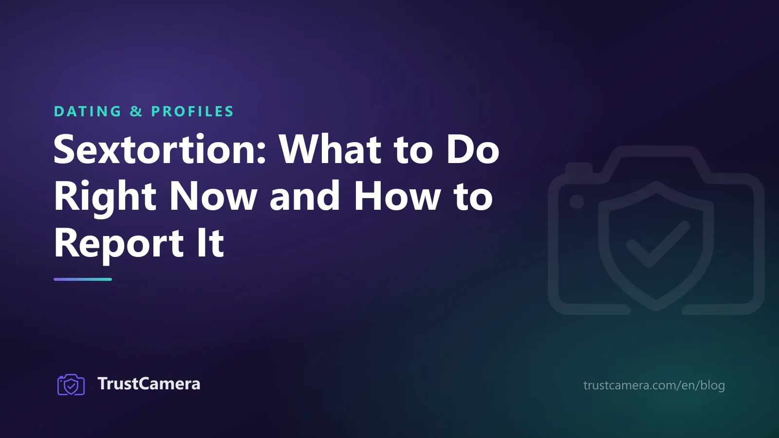Cover image: sextortion, what to do right now and how to report it
